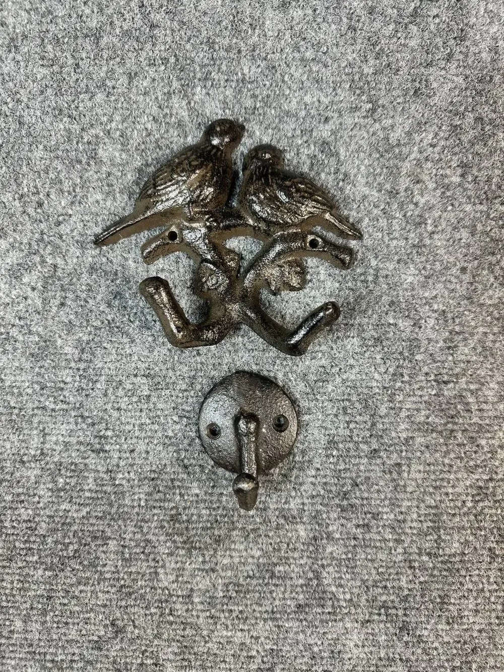 Cast Iron Wall Hooks Birds Decorative Coat Hat Key Hook Set